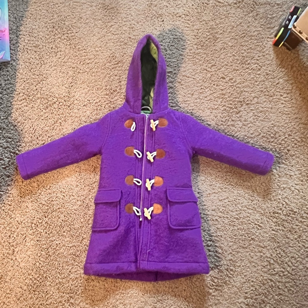 Mini Boden Purple Toggle Coat for Kids